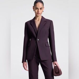 A.L.C Elza Single-Breasted Jacket Deep Plum Blazer Sz 4 purple Small